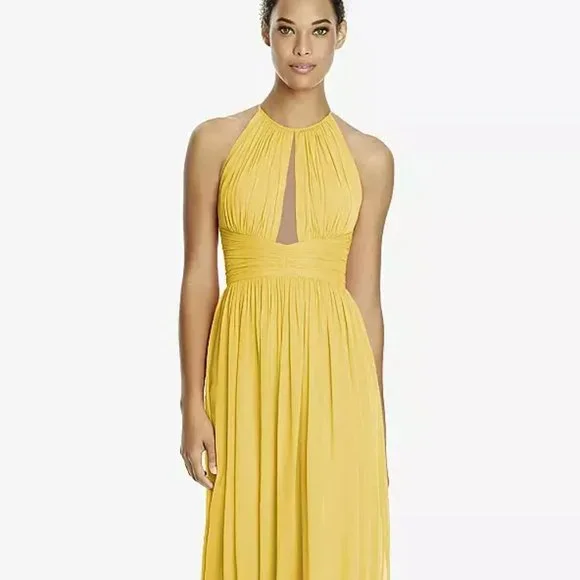 yellow bridesmaid dresses dessy Brown Off-Shoulder Maxi Bodycon Dress – Elegant Evening Wear – Kochila  Couture